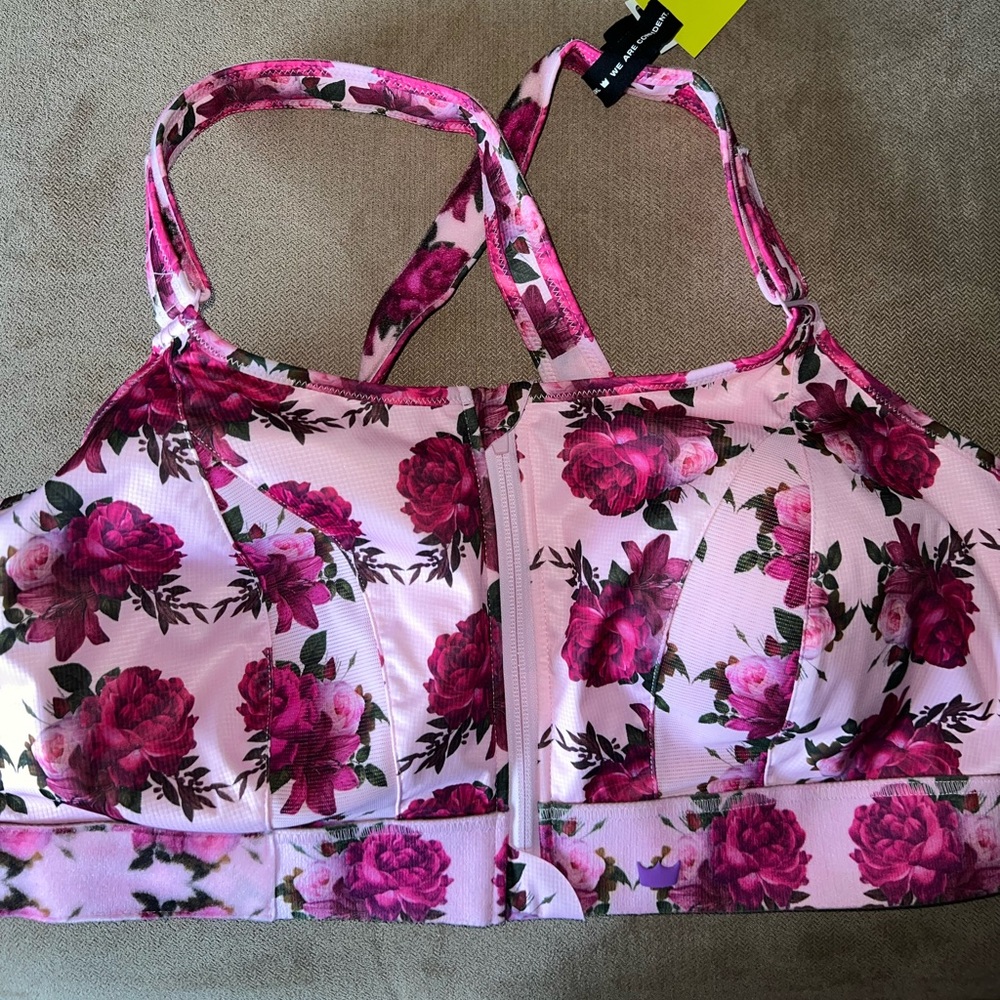 NWT SHEFIT Ultimate Sports Bra - Pink Floral -  5Luxe
